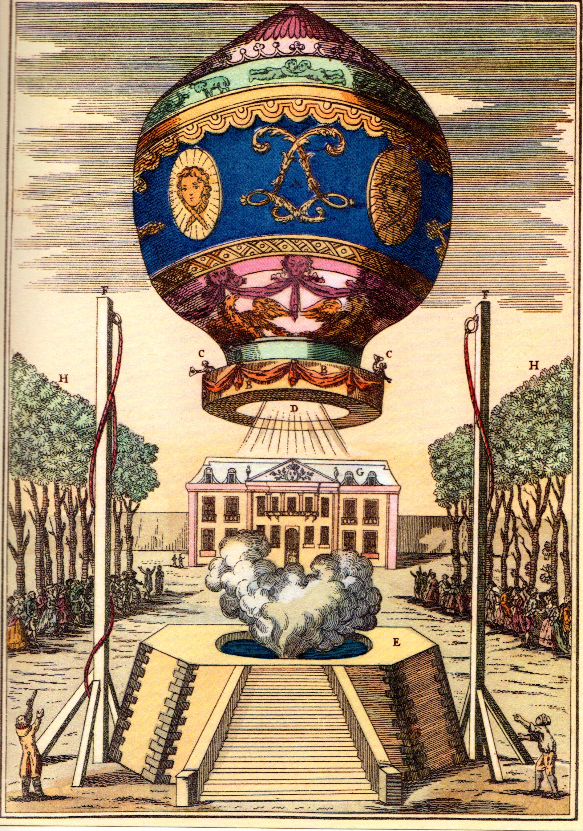 Montgolfier launch in 1783